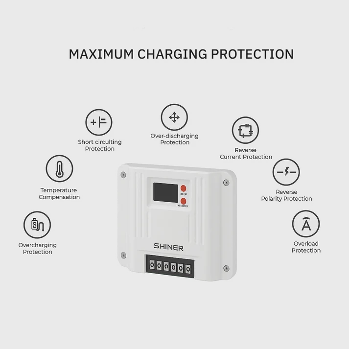 SRNE 30A 12/24V Solar Charge Controller - Shiner 2430 - Image 3